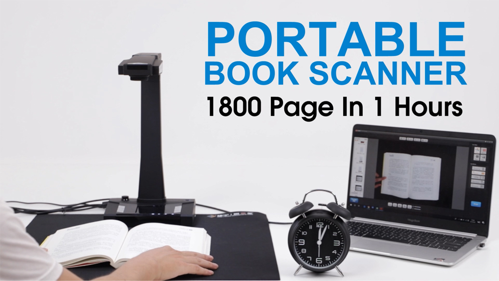 Portable Book Scanner 1800 Pages In One Hours 